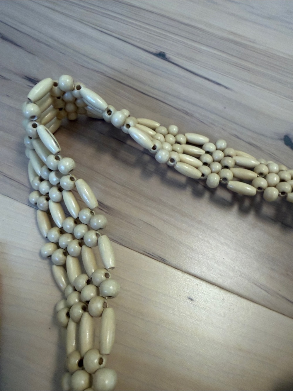a new day Natural Woven Straw Shoulder Bag with Beaded Handle - Picture 4 of 7